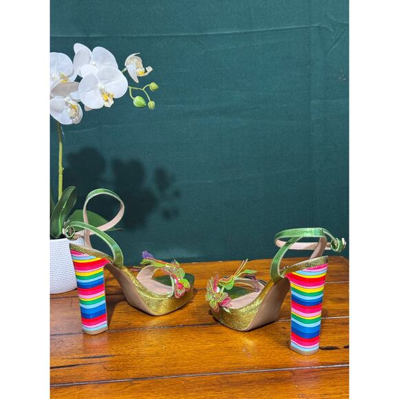 BETSEY JOHNSON Women's Noemi Butterfly Strap heels size 7 - Picture 2 of 7